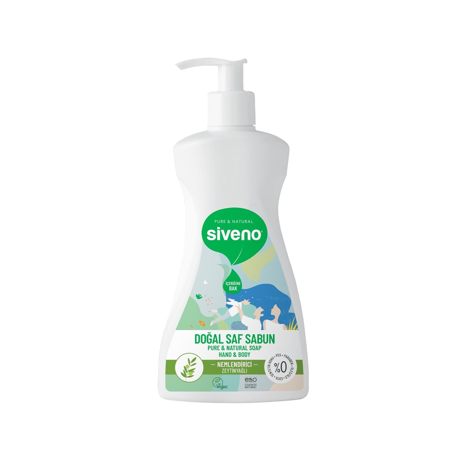 Siveno Natural Liquid Soap with Olive Oil for Hands and Body - 300ml, Gentle Skincare Siveno Natural Liquid Soap - Gentle Olive Oil Skincare natural liquid soap, olive oil soap, hand and body soap, chemical-free cleansing, gentle skincare products, natural skincare, olive oil-based soap, sensitive skin care, family cleansing products