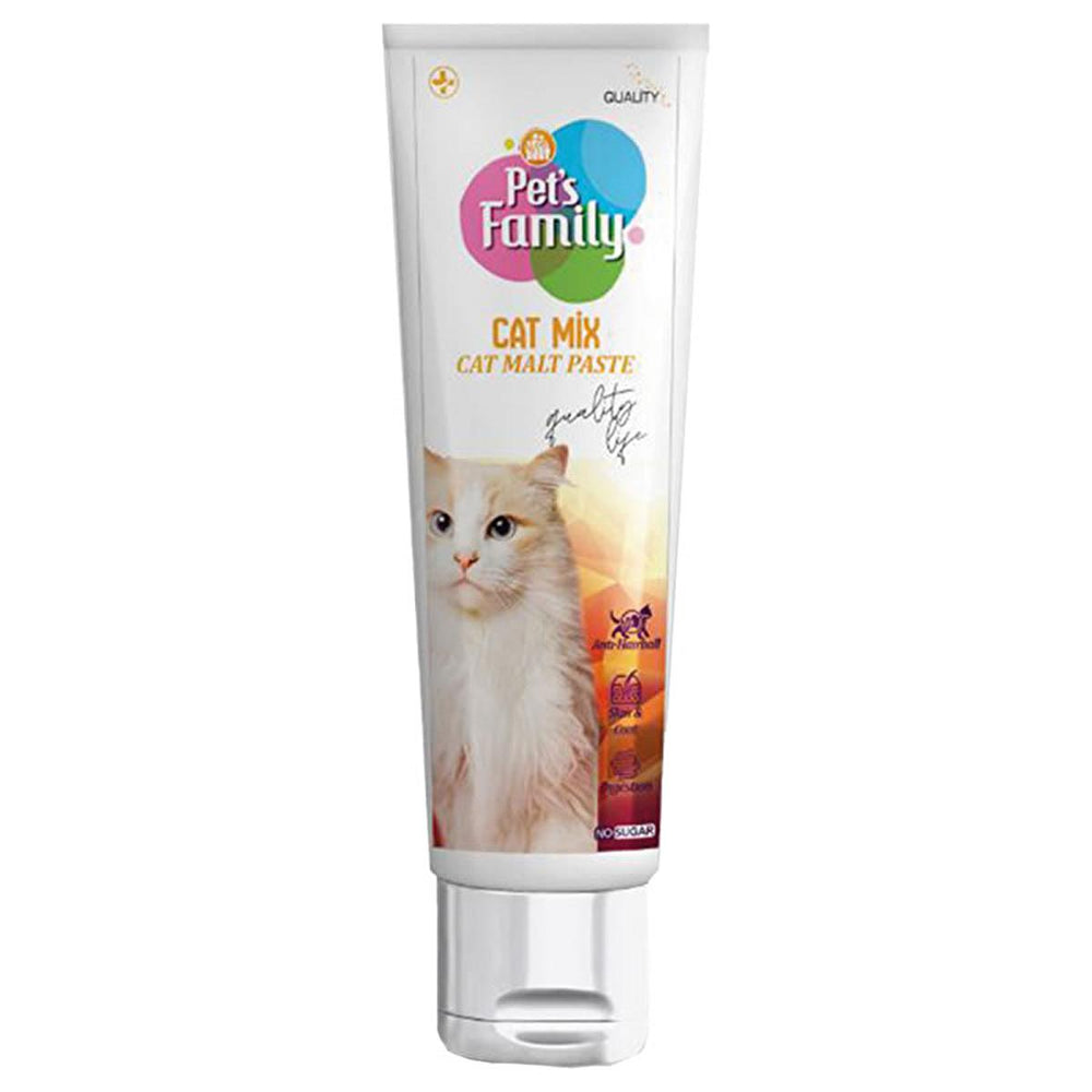 Pet's Family Cat Malt Paste - Natural Hairball Remedy & Digestive Health Support for Cats - Vitamin & Supplement