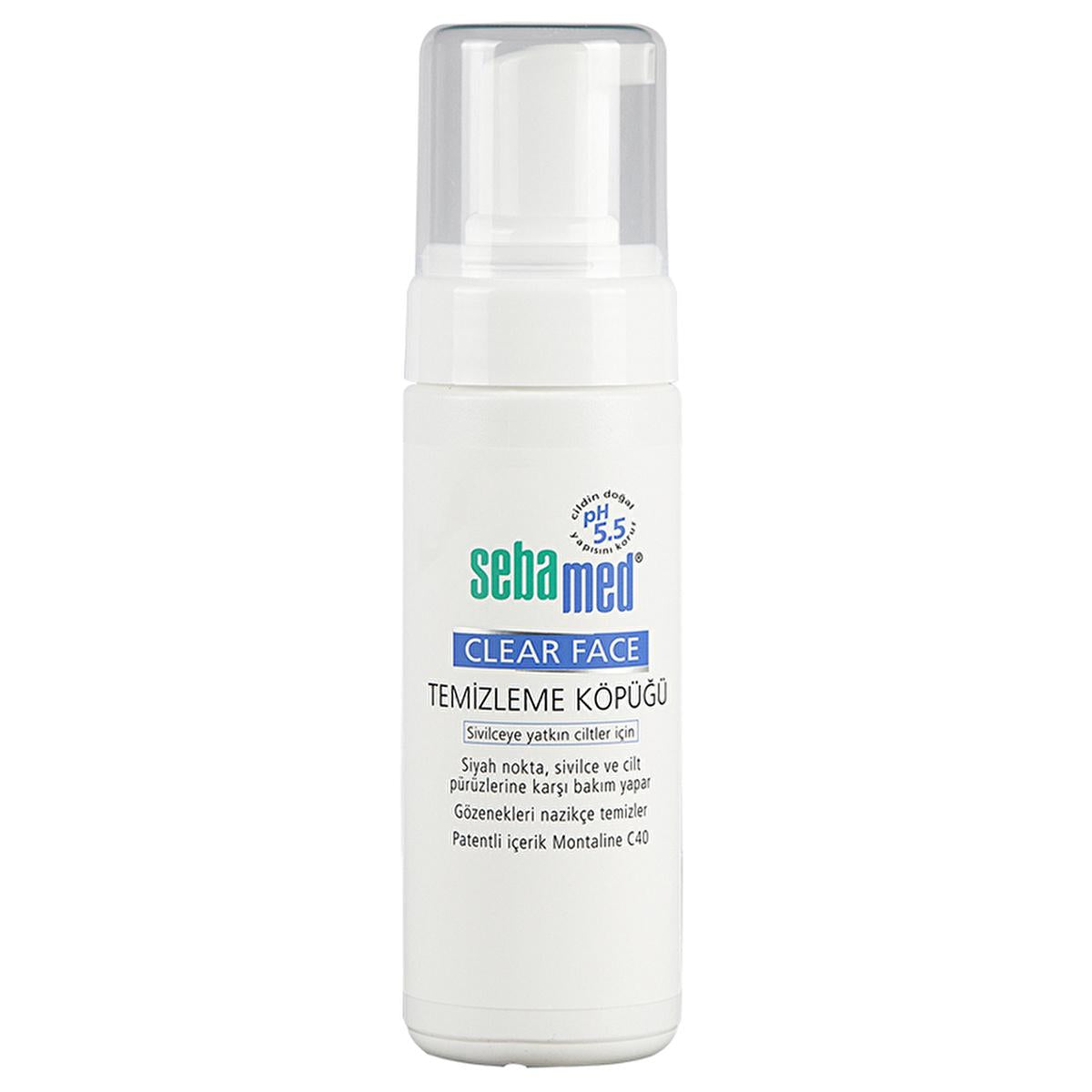 sebamed-clear-face-foaming-cleanser-150ml, sebamed-cleanser-pump-bottle Sebamed Clear Face Foaming Cleanser - Deep Cleansing for Oily Skin | 150 ml Sebamed Clear Face Cleanser - Deep Clean - 150 ml sebamed, foaming-cleanser, oily-skin, deep-cleanser, acne-prevention, facial-care, skin-cleansing, sensitive-skin, montaline-c40, ai-generated