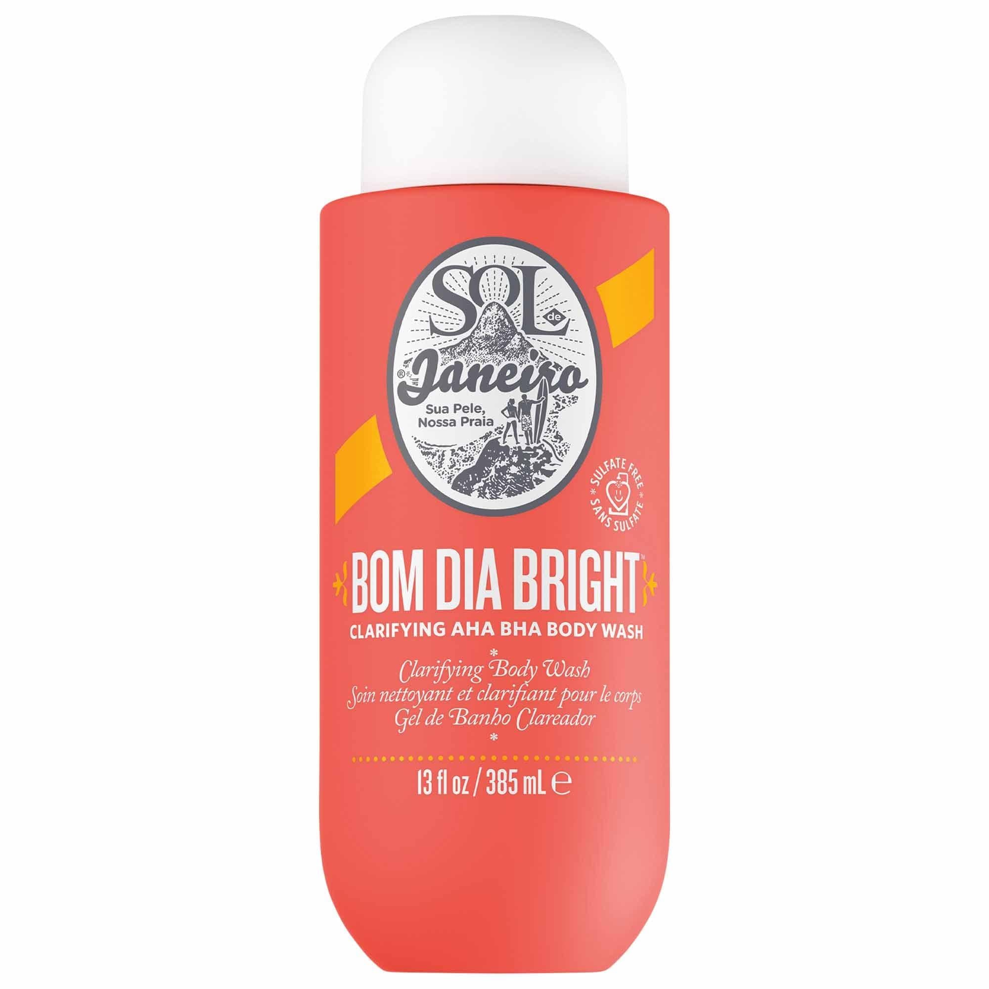 Bom Dia Bright AHA BHA Body Wash: Clarifying, Exfoliating, &amp; Smoothing for Radiant Skin - Sulfate-Free Vegan Body Wash Bom Dia Bright AHA BHA Body Wash | Exfoliate &amp; Clarify AHA BHA body wash, clarifying body wash, exfoliating body wash, ingrown hair treatment, strawberry skin treatment, vegan body wash, sulfate free body wash, skin smoothing body wash, pore cleansing body wash, Bom Dia Bright Body Wash, body wash, cleanser, bath and body, shower gel, exfoliation, smooth skin, radiant skin, skin care, vegan