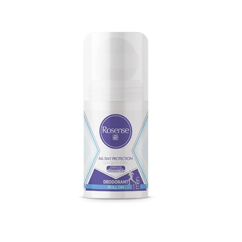 Rosense Men's Roll-On Deodorant with Rose Extract - Long Lasting Protection, Alcohol-Free & Dye-Free Rosense Men's Roll-On Deodorant - Long Lasting & Natural Roll-On Deodorant, Antiperspirant for men, Natural deodorant with rose extract, Alcohol-free deodorant, Dye-free personal care products, Long-lasting sweat protection, Men's grooming, Personal hygiene products, Sensitive skin care, Natural fragrance deodorant
