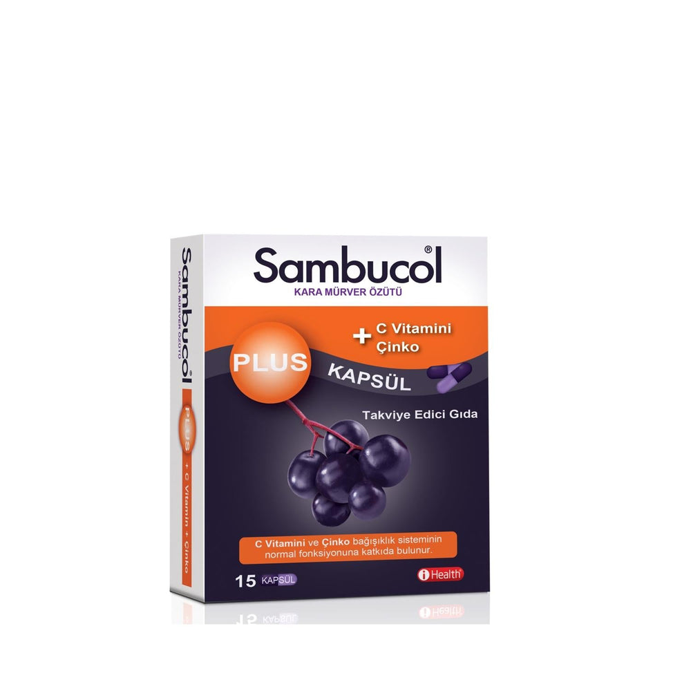 Sambucol Plus Black Elderberry Supplement Capsules - Immune System Support with Vitamin C & Zinc - image 3