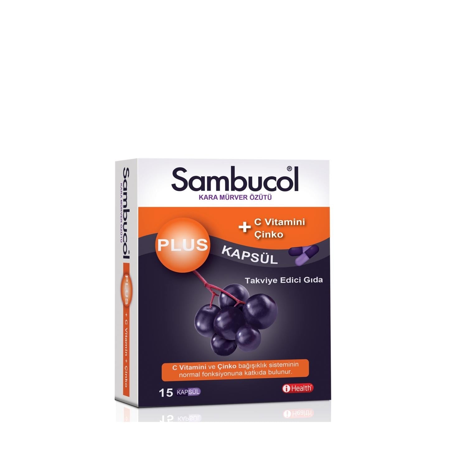 Sambucol Plus Black Elderberry Supplement Capsules - Immune System Support with Vitamin C &amp; Zinc - image 3