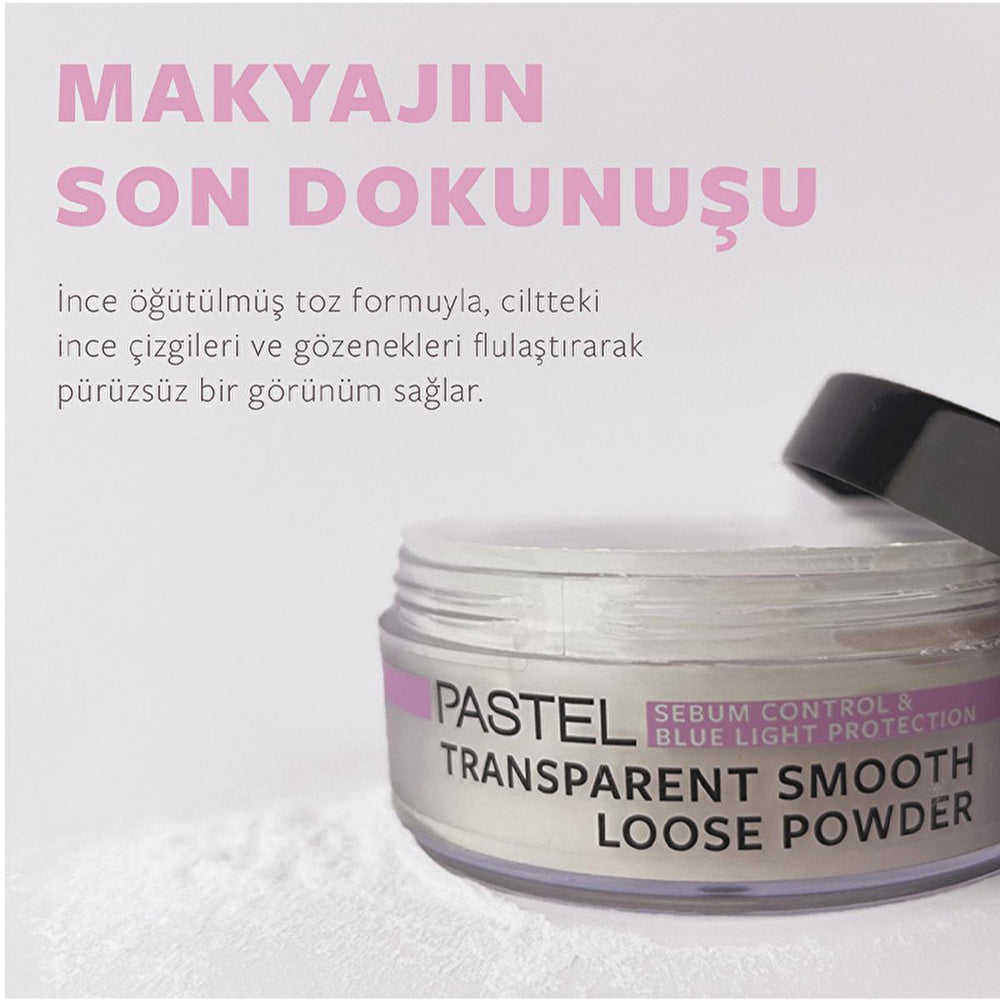 Pastel Loose Face Powder - Sebum Control, Blue Light Protection & Long Lasting Matte Finish - Transparent Setting Powder Pastel Loose Powder - Matte, Sebum Control & Blue Light Protection loose powder, face powder, setting powder, sebum control powder, blue light protection powder, matte face powder, long lasting powder, transparent face powder, smooth finish powder, makeup setting powder, translucent powder, oil control powder, shine control powder, makeup base, face makeup, cosmetics, beauty, pore blurrin