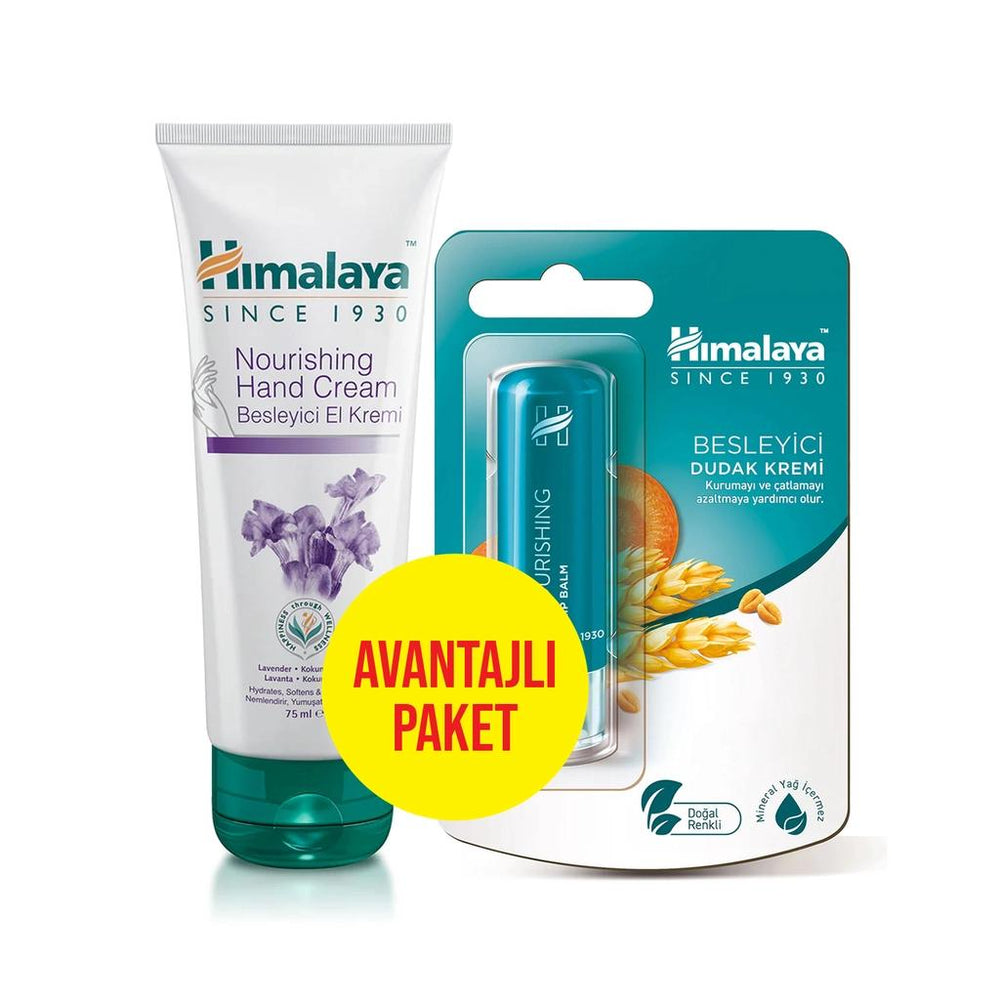 Himalaya Nourishing Hand Cream 75 ml + Nourishing Lip Balm 4.5 g Set