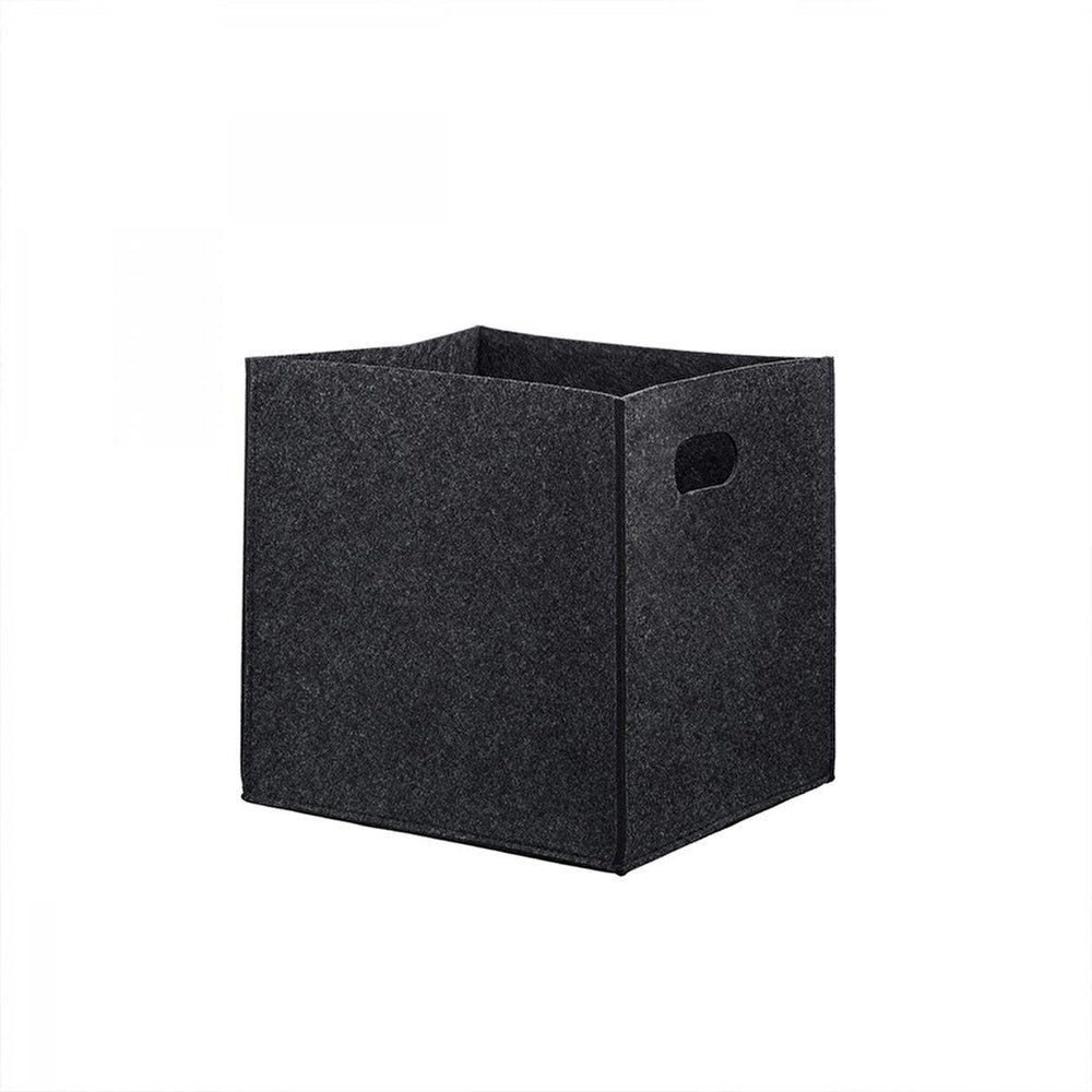 Homing - Multi-Purpose Felt Storage Basket with Handle, Collapsible Closet Organizer, 9.45 x 9.45 x 9.45 inches - view 2