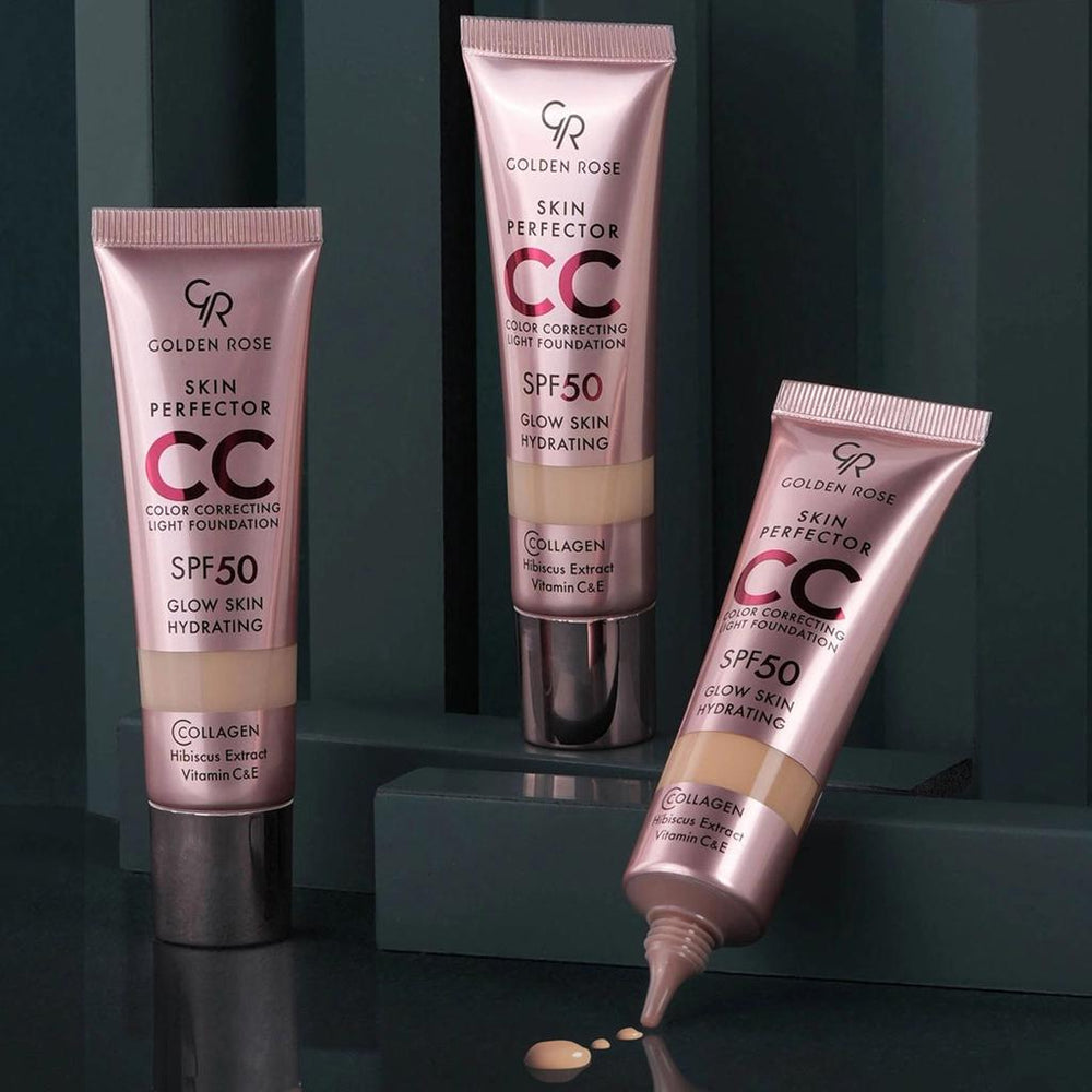Golden Rose Skin Perfect CC SPF50 Foundation 104 Warm Honey 30ml
