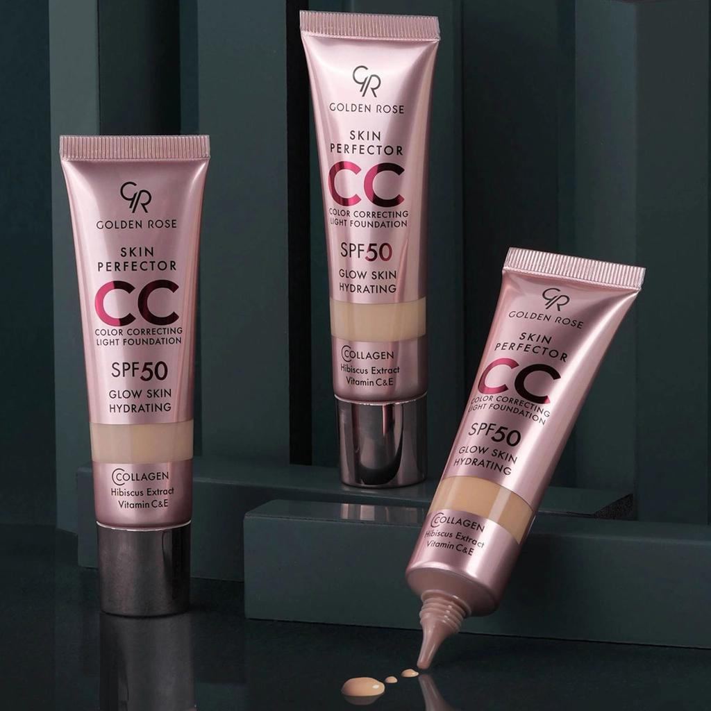 Golden Rose Skin Perfect CC SPF50 Foundation 104 Warm Honey 30ml