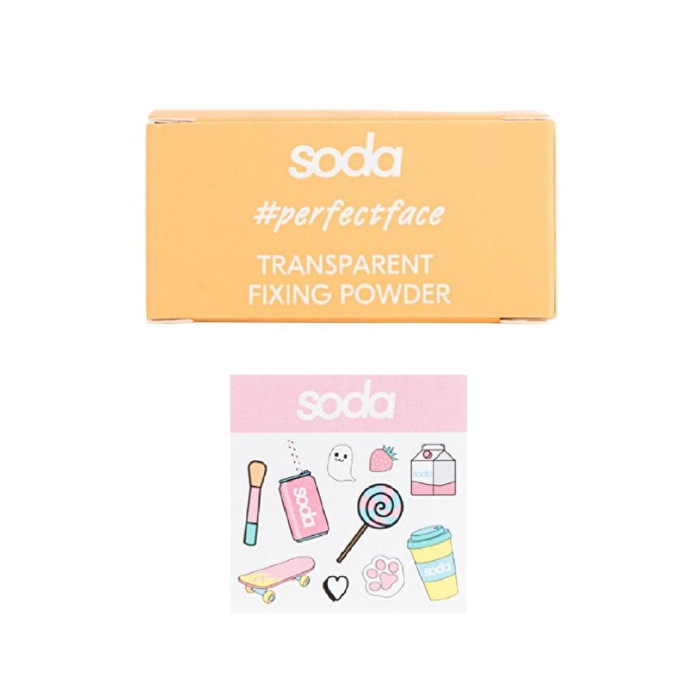 Soda Translucent Setting Powder for Long-Lasting Matte Finish Makeup - Transparent Fixing Toz Pudra - view 2