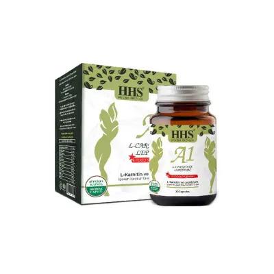HHS A1 L-Carnitine Lepidium Herbal 3 x 30 Capsules - Vegan Dietary Supplement for Weight Management & Energy (Pack of 3)