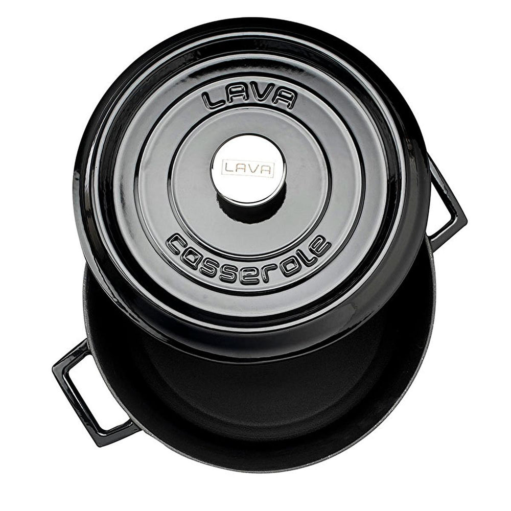 LAVA Cast Iron Cookware Pot - 28cm Enamel Coated Large Capacity Cooking Pot for Family Gatherings - view 3