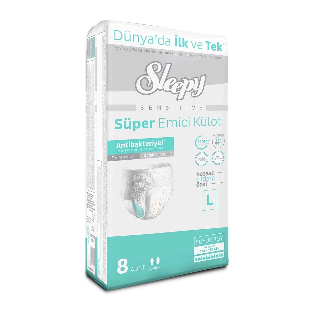 Sleepy Sensitive Super Absorbent Pants Large 8 Pack