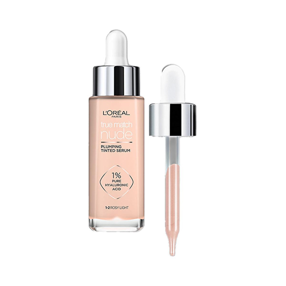 Loreal Paris True Match Nude Foundation Serum - Hyaluronic Acid, Natural Finish, Sensitive Skin Friendly - Foundation