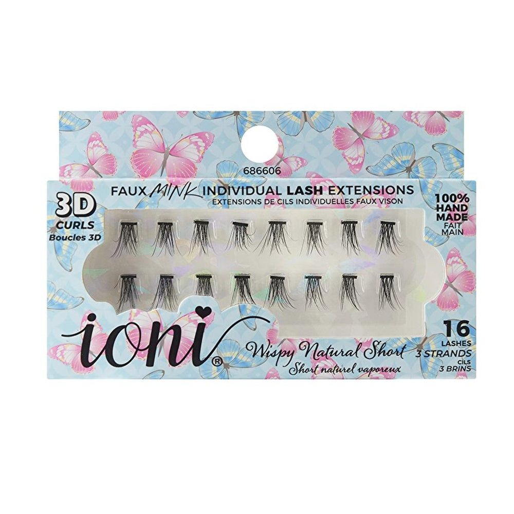 Ioni 3D Wispy Natural Individual False Lashes 16 Pack