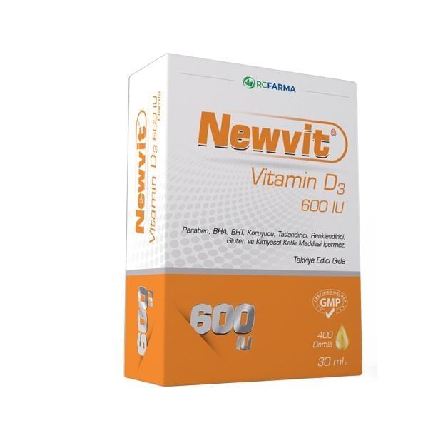 Newvit Vitamin D3 600 IU Liquid Drops 30 ml