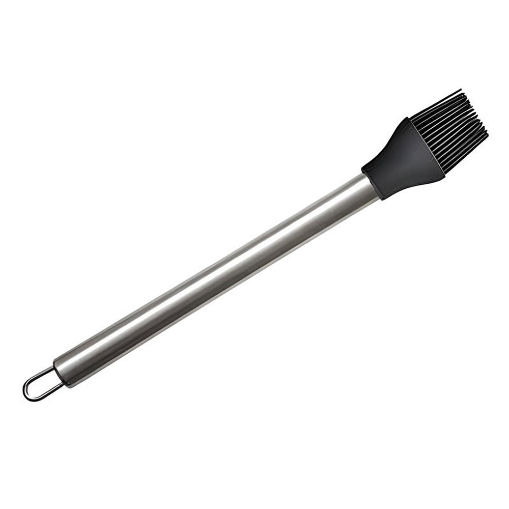 Epinox 31.5cm Silicone Basting Brush with Stainless Steel Handle - Black, Easy Clean, Durable Kitchen Tool - Hair Accessories