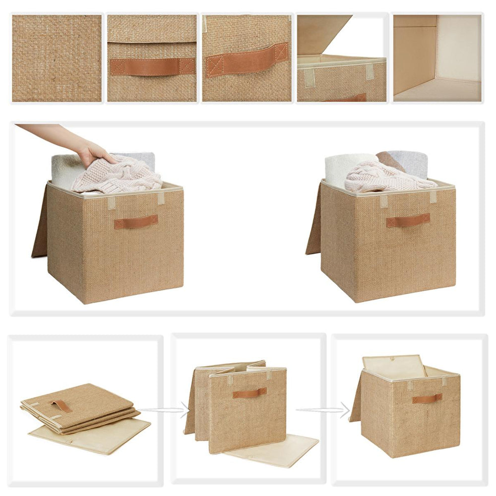 Ocean Home Jute Storage Box with Lid - Stylish Decorative Box for Organizing and Storing Items - view 2