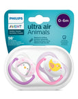Philips Avent Ultra Air Animals Baby Pacifier 0-6m - Soft, Sterilizable, Comfort Pacifier for Newborns Philips Avent Ultra Air Animals Pacifier 0-6m - Comfort & Hygiene Philips Avent Ultra Air Pacifier, Baby Pacifier 0-6 Months, Soft Pacifier for Newborns, Sterilizable Pacifier Container, Comfort Pacifier for Infants, Baby Care, Newborn Essentials, Pacifier for Sensitive Skin, Easy to Clean Pacifier, Travel Friendly Baby Products