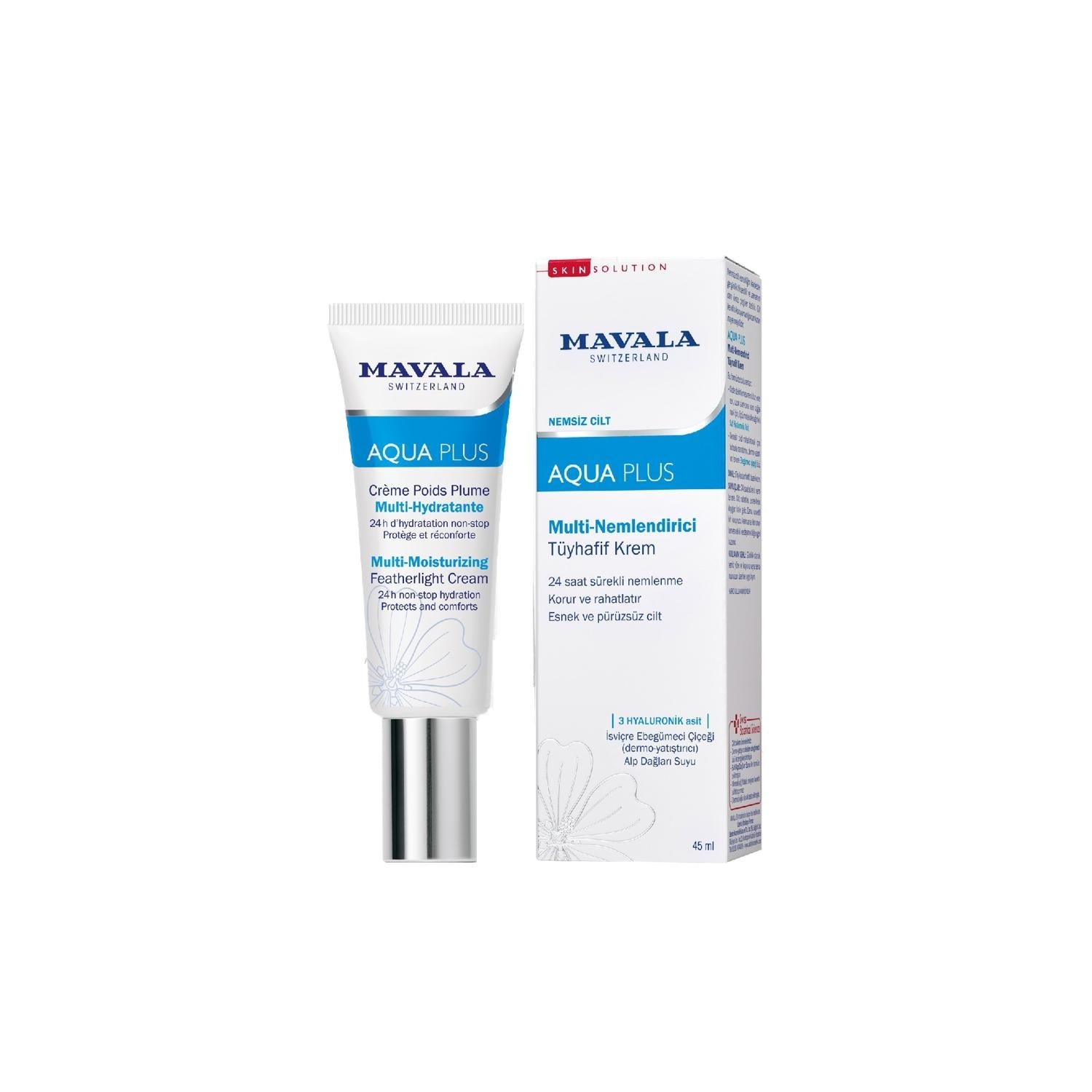 Mavala Mavala Aqua Plus Multi-Moisturizing Cream - Lightweight Hydration for Dry Skin - 1.52 fl oz Mavala Aqua Plus Cream for Dry Skin - 1.52 fl oz Moisturizing Cream, Mavala Aqua Plus, Lightweight Hydration, Skincare Cream, Multi-moisturizing Formula, Dry Skin Care, Sensitive Skin, Non-Greasy Moisturizer, Travel Skincare, Mavala Brand, Skincare Essentials, Hydrating Cream, Nourishing Skincare