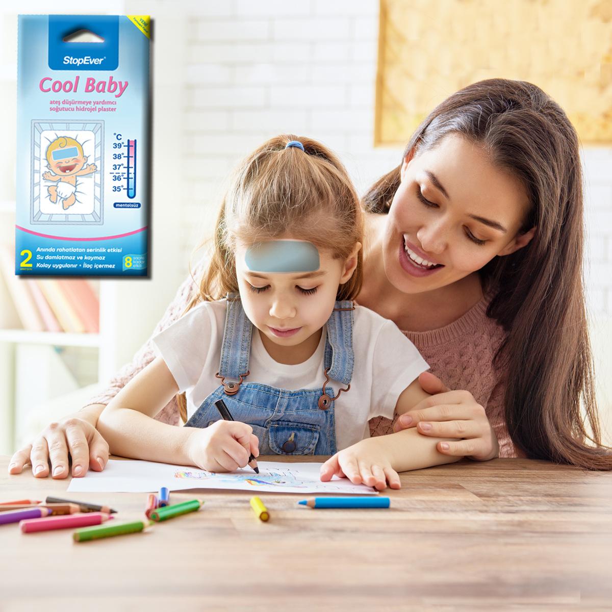 StopEver Cool Baby Cooling Hydrogel Patch for Fever Relief in Children - Non-Medicated, Easy to Use, Up to 8 Hours of Relief StopEver Cool Baby Hydrogel Patch for Fever Relief Fever relief for children, Cooling hydrogel patch, Non-medicated fever reducer, Hydrogel plaster for fever, Baby fever relief patch, Children's health products, Fever relief solutions, Non-medication fever relief, Cooling patches for kids, Parenting essentials, Child care products