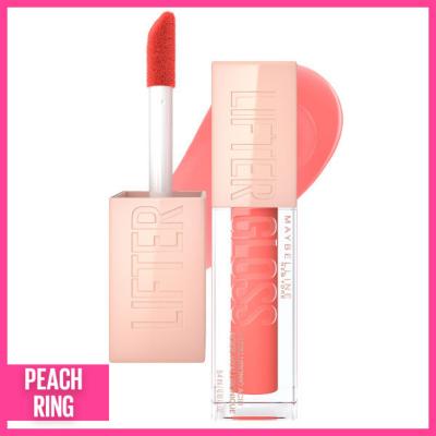 Maybelline New York Lifter Gloss - Hydrating Lip Gloss with Lifting Effect, Non-Sticky Peach Ring Shade Maybelline Lifter Gloss - Hydrating & Lifting Lip Gloss Lip Gloss, Moisturizing Lip Care, Hyaluronic Acid Lip Gloss, Non-Sticky Lip Gloss, Lifting Lip Gloss, Peach Ring Lip Gloss, Maybelline New York, Lip Care, Cosmetics, Beauty Products, Hydrating Lip Gloss