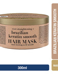 OGX Brazilian Keratin Smooth Hair Mask: Sulfate-Free, Frizz Control & Smoothing Treatment for Curly & Wavy Hair - 10.14 fl oz OGX Keratin Hair Mask: Smooth Frizz & Add Shine Brazilian keratin hair mask, Smoothing hair mask, Frizz control hair mask, Sulfate-free hair mask, Keratin hair treatment, Hair mask for curly hair, Hair mask for wavy hair, OGX hair mask, hair mask, keratin treatment, smoothing treatment, frizz control, curly hair, wavy hair, sulfate-free, coconut oil, avocado oil, cocoa butter, hair c