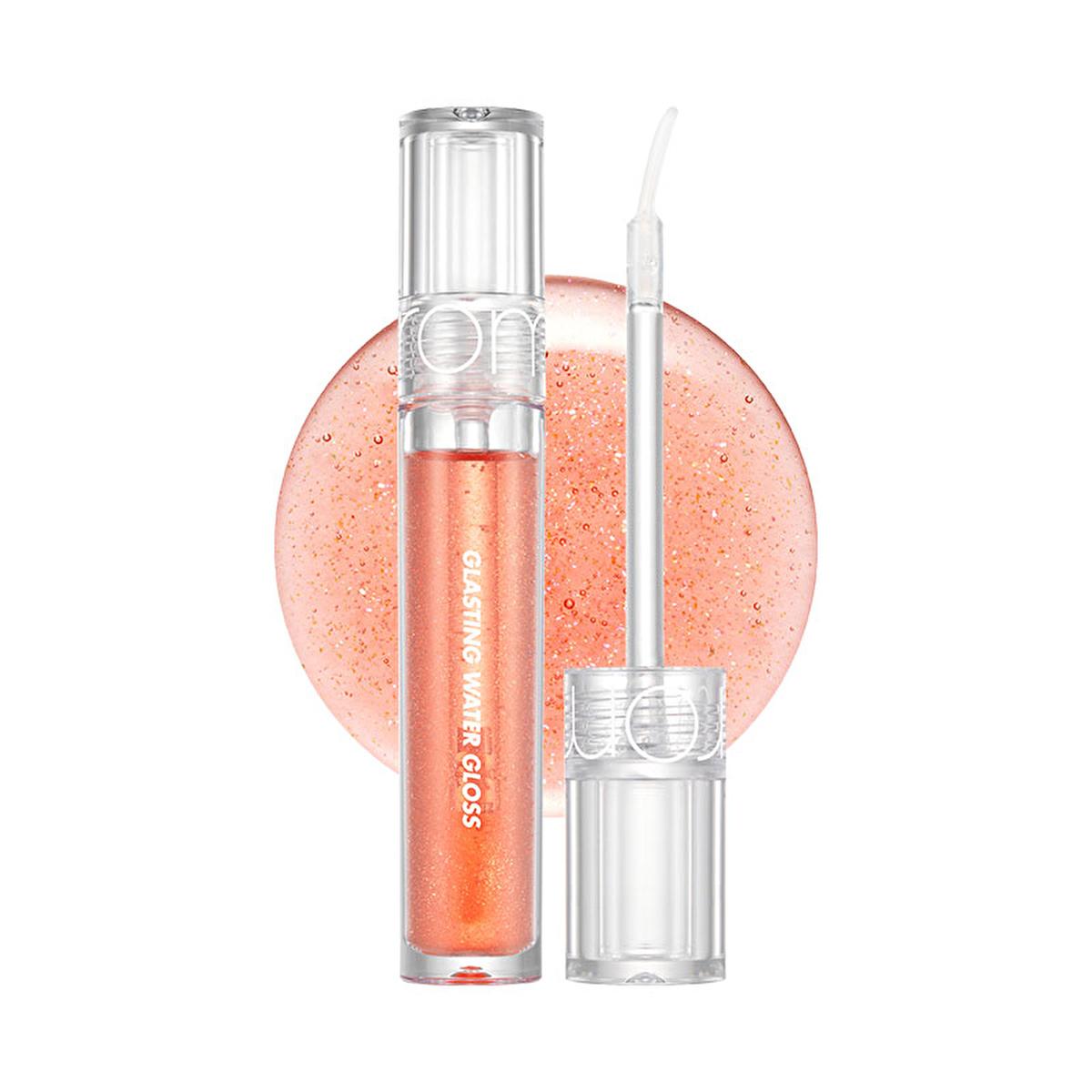 glasting water gloss lip gloss 01 sanho crush, rom&nd shimmering lip gloss tube rom&nd Glasting Water Gloss - 01 Sanho Crush, Sparkling Lip Gloss for Young Women rom&nd Glasting Water Gloss - Lip Gloss for Young Women rom&nd, glossy-lip-gloss, lip-care, makeup, young-women, shining-lips, sparkling-effect, hydrating-lip-gloss, makeup-enthusiasts, ai-generated