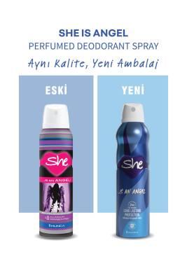 She Angel Women's Long-Lasting Deodorant - 150ml Spray for Odor Control & Fresh Feminine Fragrance All Day She Angel Women's Deodorant - All-Day Odor Control & Fresh Scent Women's deodorant, Long-lasting deodorant, Odor control deodorant, Aluminum deodorant, Alcohol-free deodorant, Feminine fragrance deodorant, She Angel deodorant, Deodorant for women, Best deodorant for odor, Daily deodorant, deodorant, feminine, long-lasting fragrance, odor protection, sweat control, sensitive skin, daily use, fragrance, 