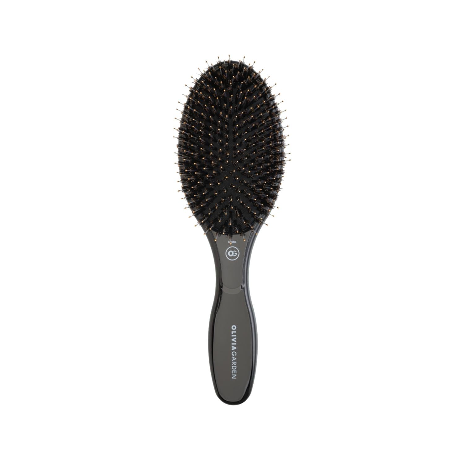 Olivia Garden Expert Care Oval Boar Nylon Bristles Hair Brush - Black, Professional-Grade Detangling & Styling Olivia Garden Expert Care Hair Brush - Black Hair Brush, Oval Boar Nylon Bristles, Olivia Garden Expert Care, Black Hair Brush, Professional Hair Brush, Detangling Hair Brush, Hair Care, Hair Styling, Salon Quality, Hair Detangling, Nylon Bristles Hair Brush, Boar Bristle Brush, Black Beauty Products, Hair Tools, Professional Hair Care
