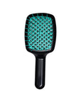 Janeke Curvy M Open-Back Chrome Green Hairbrush SP508A