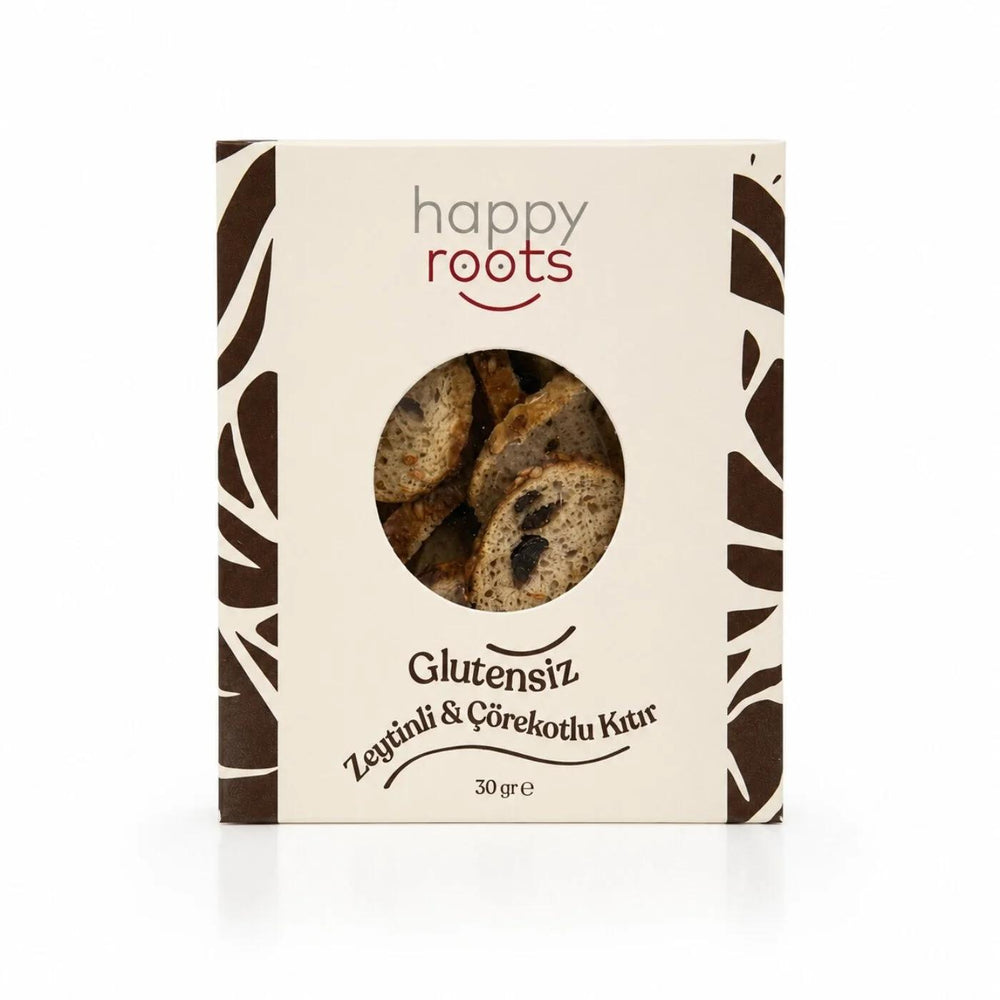 Happy Roots Gluten-Free Buckwheat & Olive Bread Crisps 30g