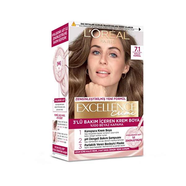 L'Oréal Paris Excellence Creme Hair Dye - Moisturizing, Long-Lasting Color with Hyaluronic Acid L'Oréal Paris Excellence Creme Hair Dye - Moisturizing & Long-Lasting Hair Dye, Hyaluronic Acid Hair Color, Long-lasting Hair Color, Moisturizing Hair Dye, Excellence Creme Hair Color, Hair Coloring, Nourishing Hair Dye, 100% White Coverage, Vibrant Hair Color, Hair Care, Beauty Products, Cosmetics