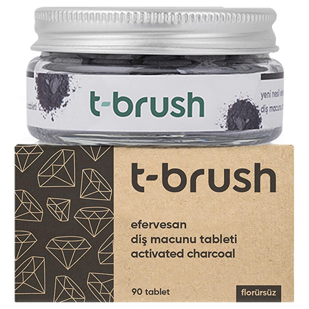 T-Brush Natural Activated Charcoal Toothpaste Tablets - Vegan, Chemical-Free Oral Care - view 3