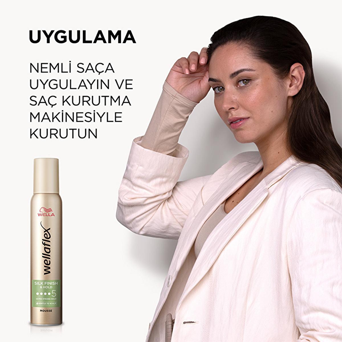 Wella Wellaflex: Ultra Strong Hold &amp; Silky Finish Hair Mousse - 24H Lasting, Vegan, UV Protection - Non-Sticky Styling for Dry Hair Wella Hair Mousse: Ultra Strong Hold, Vegan &amp; UV Protection hair mousse, ultra strong hold hair mousse, vegan hair mousse, UV protection hair mousse, long lasting hair hold, non-sticky hair mousse, hair styling mousse, Wella hair mousse, hair styling, hair care, vegan hair products, UV protection, strong hold, non-sticky, all hair types, dry hair, damaged hair, 24 hour hold, wo