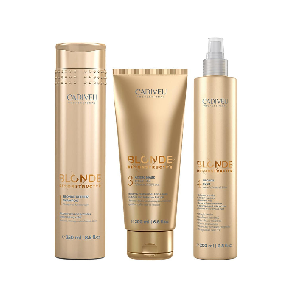 Cadiveu Blonde Reconstructor Home Care Set for Bleached Hair