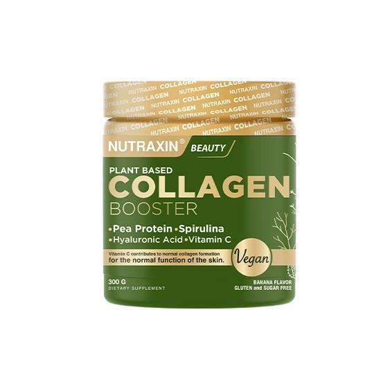 nutraxin vegan collagen booster 300g - front view, nutraxin vegan collagen booster 300g - ingredient list Nutraxin Vegan Collagen Booster - Natural Skin Support | 300g Nutraxin Vegan Collagen Booster - 300g nutraxin, vegan-collagen-booster, collagen-supplement, skin-care, vegan-supplement, health-and-beauty, powder, natural-ingredients, ai-generated