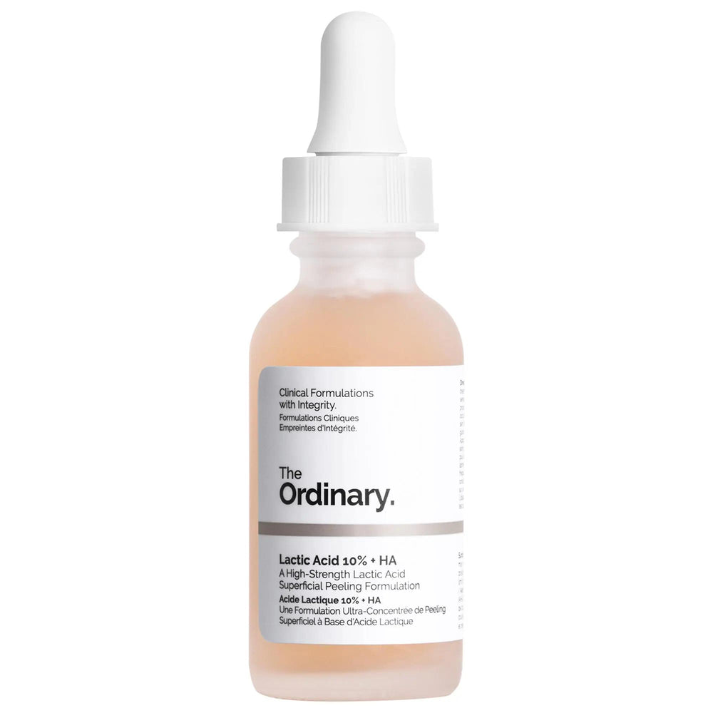 The Ordinary Lactic Acid 10% + HA 2% Exfoliating Serum - Anti-Aging, Vegan Skincare for Smoother Skin Lactic Acid 10% + HA 2% Exfoliating Serum - Vegan Anti-Aging Skincare exfoliating serum, lactic acid skincare, vegan skincare products, anti-aging serum, chemical exfoliant, skincare, face serum, treatments, normal skin, dry skin, combination skin, oily skin, fine lines, dullness, uneven texture, vegan, cruelty-free, gluten-free