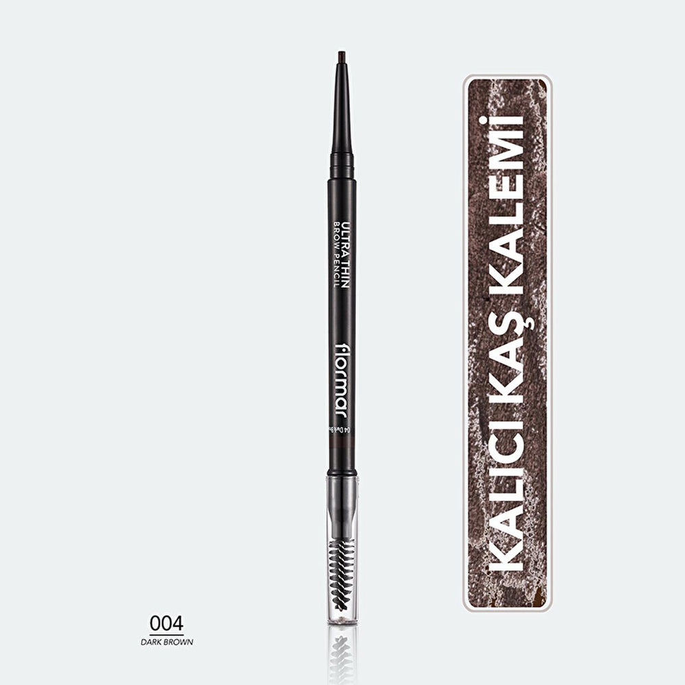 Flormar Ultra Thin Eyebrow Pencil - Waterproof, High Pigment, Built-in Brush for Natural Look - view 5