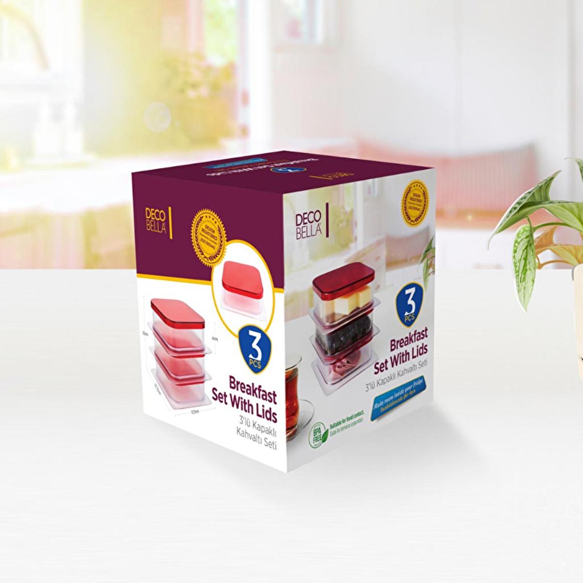 Decobella Breakfast Set - 3 Piece Serving Dishes with Lids, Food Storage, Dishwasher Safe Kitchenware Decobella 3 Piece Breakfast Set - Serving Dishes with Lids breakfast set, serving dishes, food storage, kitchenware, dishwasher safe, breakfast organization, kitchen organization, healthy eating, home cooking, practical kitchenware, space-saving kitchenware