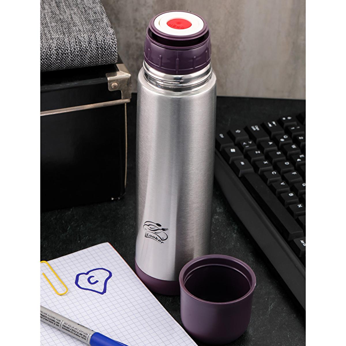 Cooker Stainless Steel Thermos 500ml - Keeps Drinks Hot/Cold for 24 Hours, Durable & Eco-Friendly Stainless Steel Thermos 500ml - Hot/Cold Drinks for 24 Hours stainless steel thermos, insulated flask, thermal mug, outdoor beverage container, reusable coffee mug, eco-friendly, durable, keeps drinks hot, keeps drinks cold, 24-hour temperature retention, double-layer construction, unbreakable, ergonomic design, local production, camping, hiking, picnic, daily commute, office, school, sustainable, reduces waste