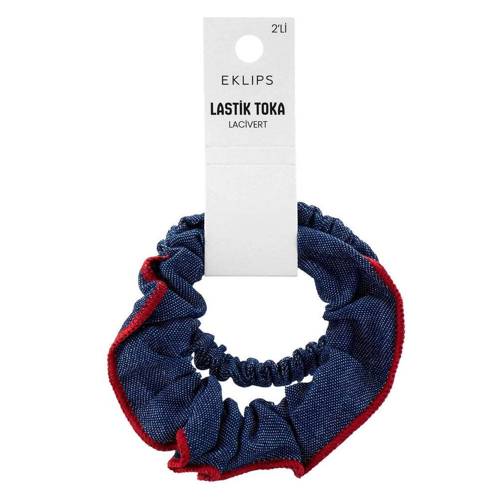 Eklips Navy Blue Elastic Hair Ties for Secure Styling