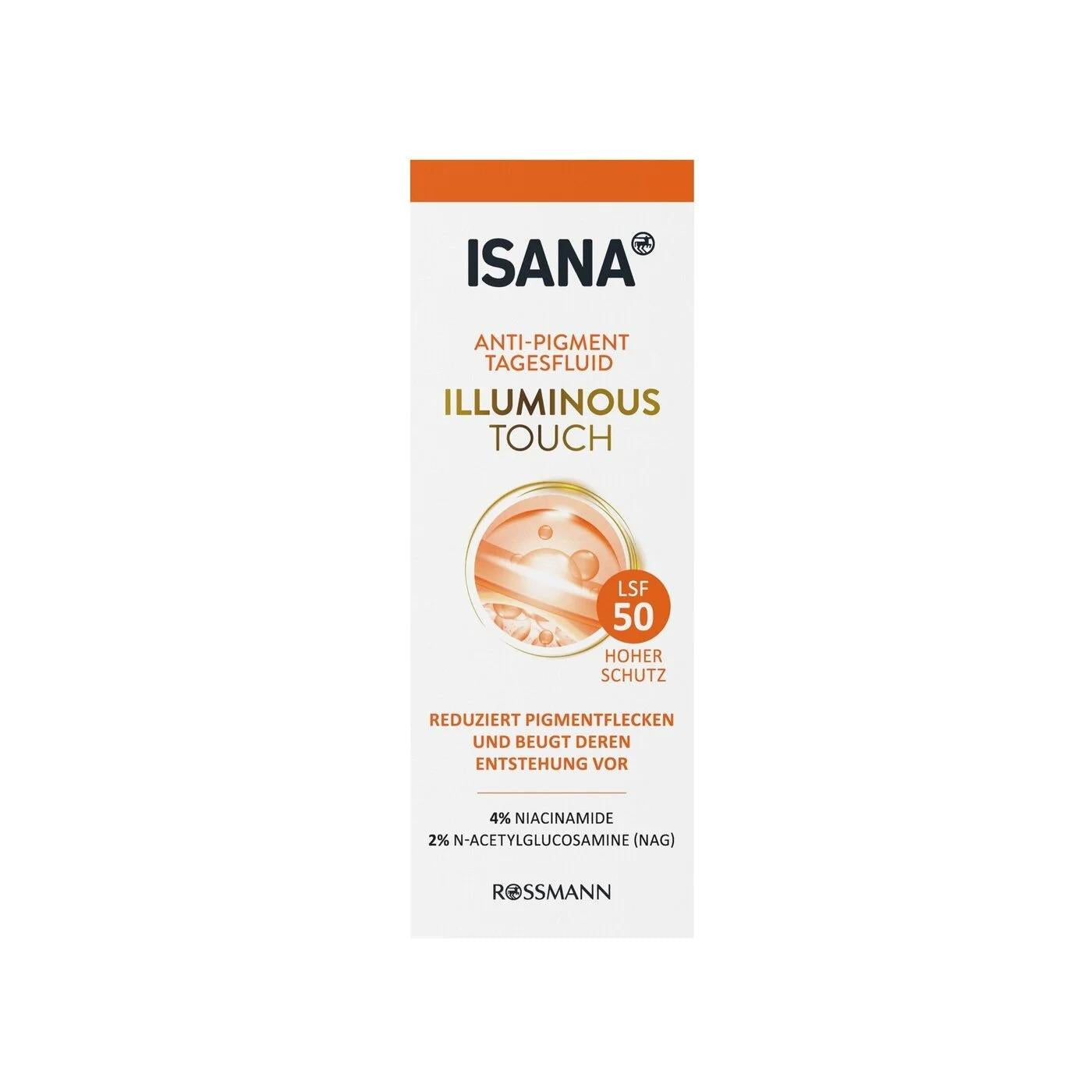 Isana Illuminous Touch Day Cream SPF 50 for Dark Spots 30 ml