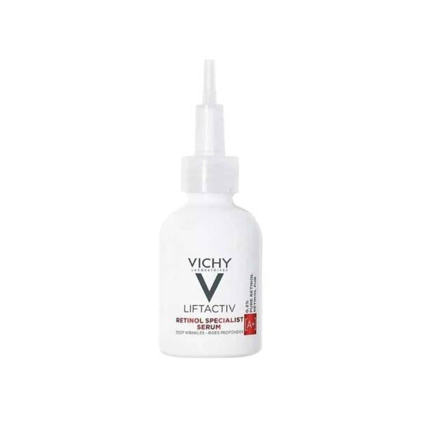 Vichy Liftactiv Retinol Specialist Anti-Wrinkle Serum - Reduces Deep Wrinkles, 1.01 fl oz Vichy Liftactiv Retinol Serum - Anti-Wrinkle Solution Vichy Liftactiv Retinol Serum, Anti-Wrinkle Serum, Retinol Specialist, Deep Wrinkles Treatment, Skincare with Probiotic Derivatives, Anti-Aging Skincare, Retinol Anti-Aging Serum, Probiotic Skincare, Bio-Peptides Skincare, Wrinkle Reduction Serum, Skincare for Aging Skin