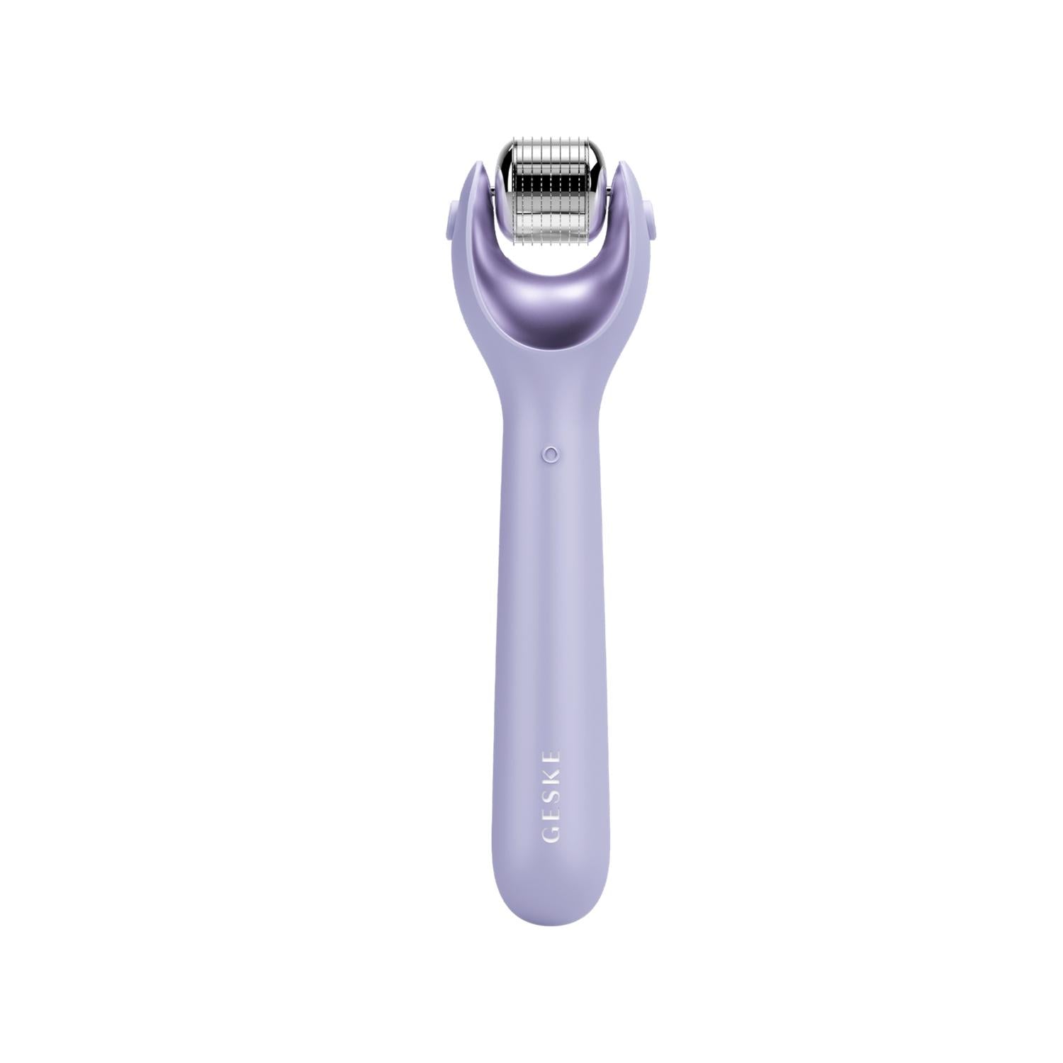 Geske MicroNeedle Face Roller with Rose Quartz &amp; Ice Head - Purple