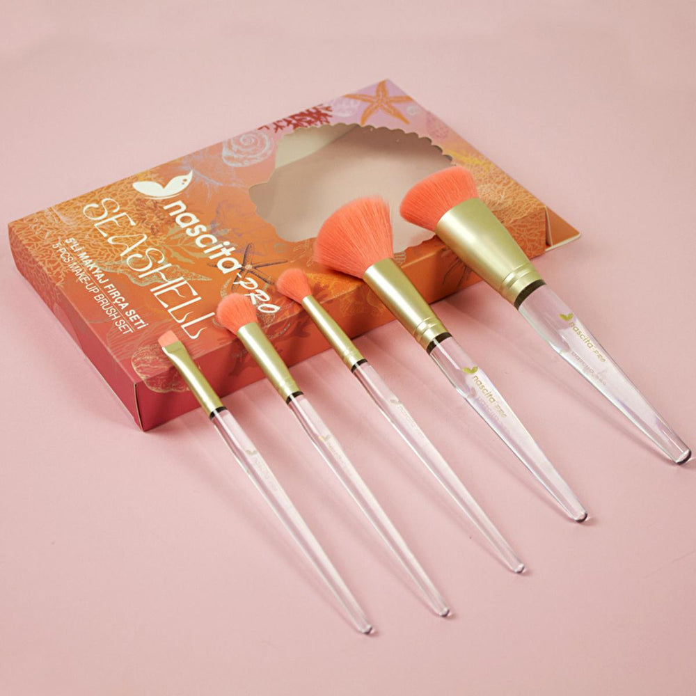 Nascita Pro Makeup Brush Set - 5 Piece Synthetic Brushes for Professional & Everyday Use - Makeup Brush