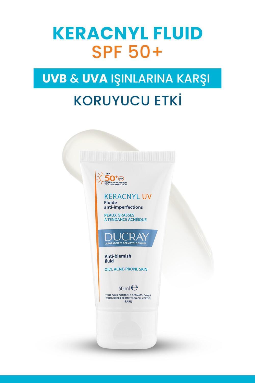 Ducray Keracnyl UV SPF50+ Anti-Blemish Sunscreen Fluid for Acne-Prone Skin - Matte Finish, Non-Comedogenic - image 10