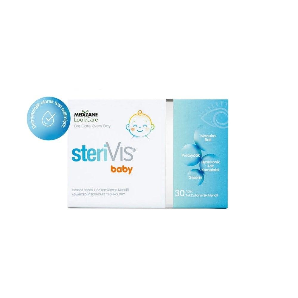 Sterivis Baby Eyelid Cleansing Wipes for Sensitive Eyes 30 Count