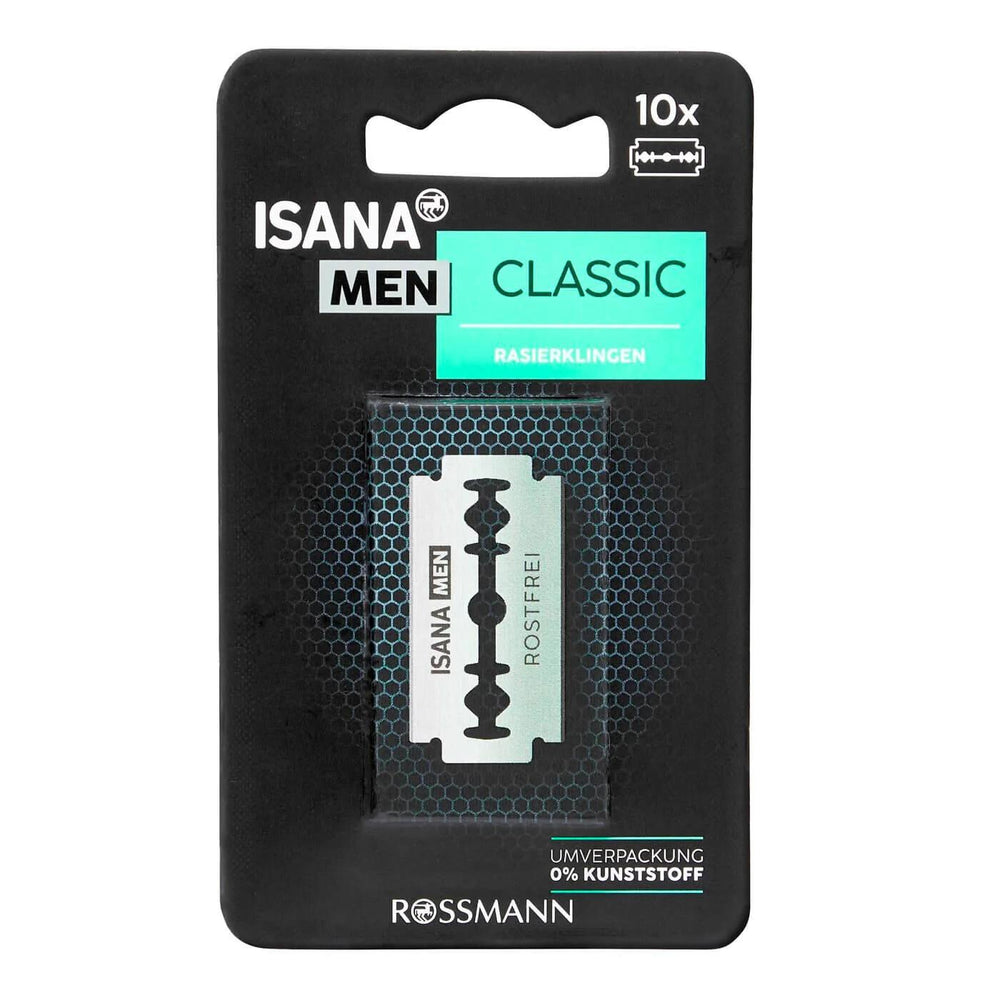 Isana Men Stainless Chrome Plated Razor Blades 10 Count