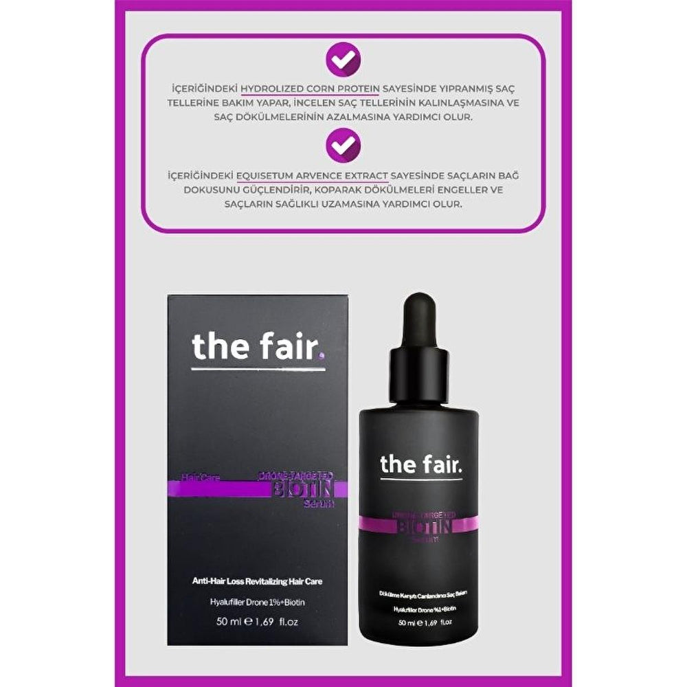 the fair. Drone-Targeted Biotin Hair Serum - Vegan, Nourishing, and Strengthening Hair Care for All Hair Types - view 2