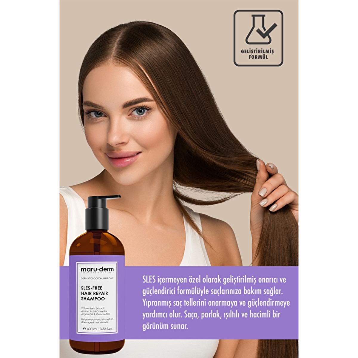 Maruderm Sulfate-Free Shampoo with Argan Oil & Coconut Oil for Damaged Hair - 13.53 fl oz Maruderm Sulfate-Free Shampoo for Damaged Hair - 13.53 fl oz sulfate-free shampoo, hair repair shampoo, argan oil shampoo, coconut oil shampoo, restorative hair care, damaged hair care, natural hair care, sulfate-free hair care, hair nourishment, hair repair, healthy hair, hair growth, Maruderm, hair care products